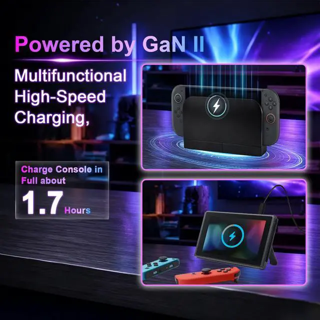 Alt view image 7 of 7 - Docking Station for Nintendo Switch 2 TV Dock Replacement Dock Station Set