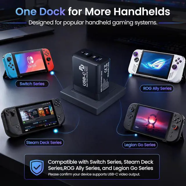 Alt view image 7 of 7 - Switch 2 Docking Station,4K@120Hz HDMI,60W PD Fast Charging with 1.5m Cable