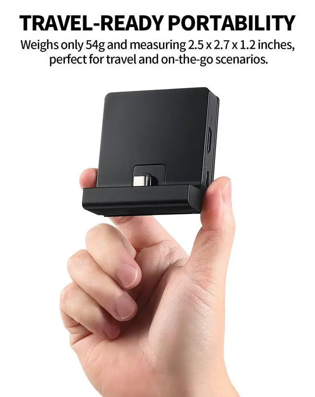 Alt view image 5 of 7 - TV Dock Station for Switch 2 and Gen 1, Mini Portable TV Base Docking Station Charging Stand Playstand Replacement Accessories with 4K@120Hz HDMI Adapter for Switch, OLED