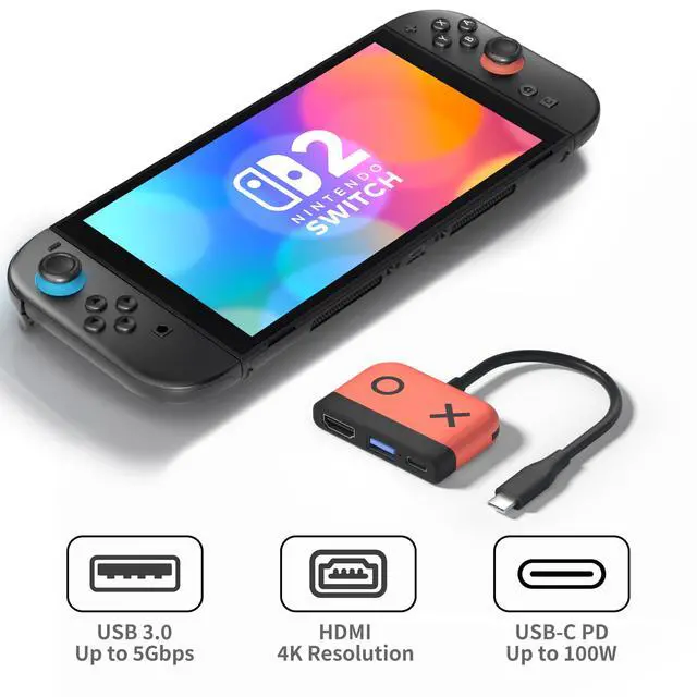 Alt view image 2 of 7 - Switch Dock for Nintendo Switch 2,Portable TV Docking Station