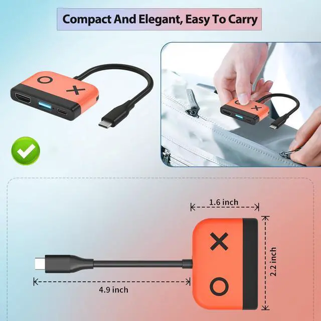 Alt view image 5 of 7 - Switch Dock for Nintendo Switch 2,Portable TV Docking Station