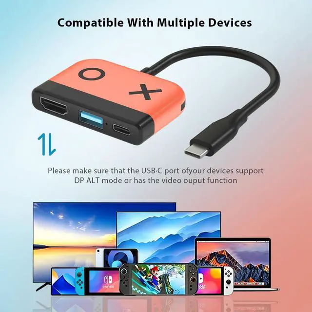 Alt view image 6 of 7 - Switch Dock for Nintendo Switch 2,Portable TV Docking Station
