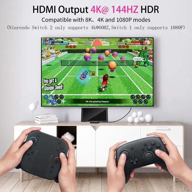Alt view image 2 of 7 - Switch 2 Dock, for Nintendo Switch 2/1/OLED, Portable Dock for TV, Travel