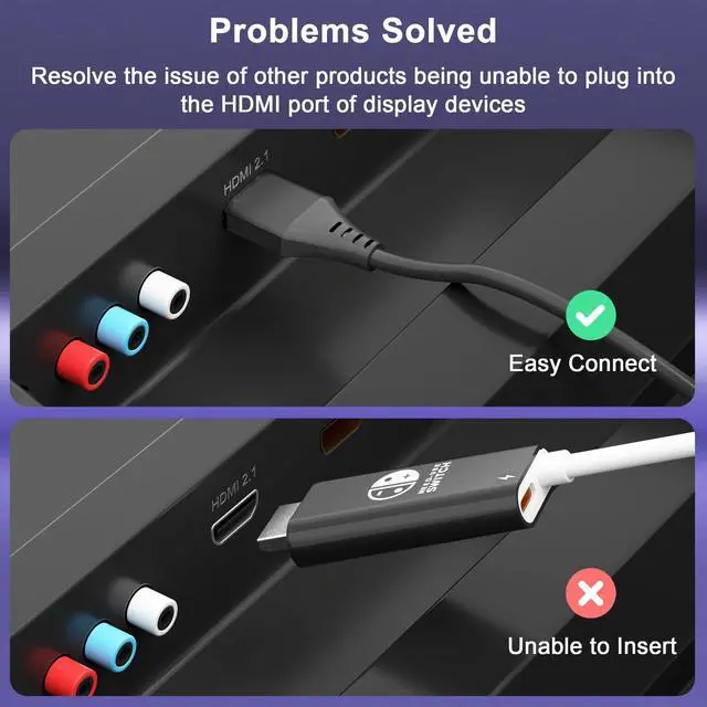 Alt view image 6 of 7 - Travel Portable Switch 2 Dock for Nintendo Switch 2/1/OLED HDMI Cable