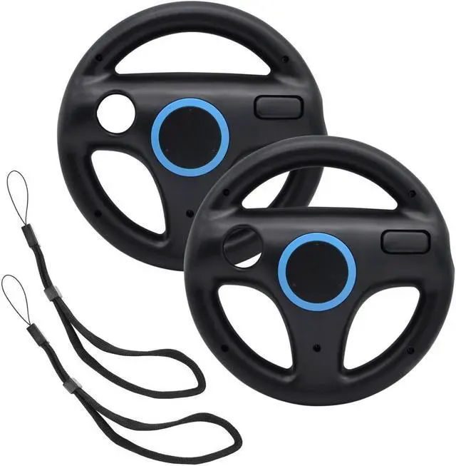 Alt view image 2 of 6 - Racing Steering Wheel Black 2 Pack