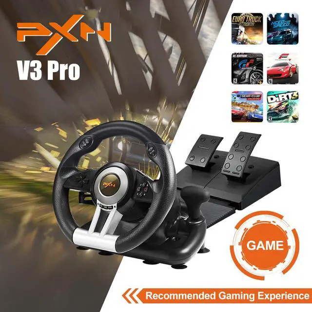 Alt view image 2 of 6 - V3 PRO Racing Wheel with Pedals for PC, Xbox, PS4, Switch