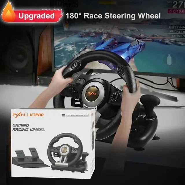 Alt view image 5 of 6 - V3 PRO Racing Wheel with Pedals for PC, Xbox, PS4, Switch