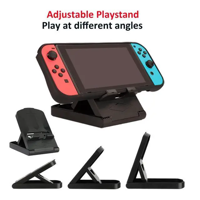 Alt view image 4 of 7 - Switch Accessories Bundle for Nintendo Switch Games, Kit with Carrying Case, Steering Wheels, Screen Protectors, Charging Dock, Grips, Caps (23 in 1)