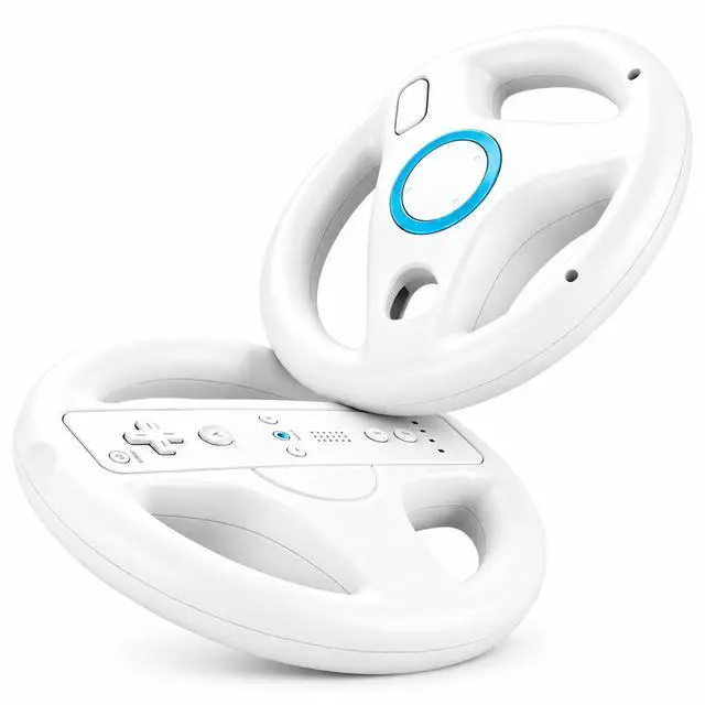 Main image of Wii Steering Wheel for Wii Remote Controller, Wii Mario Kart - Set of 2