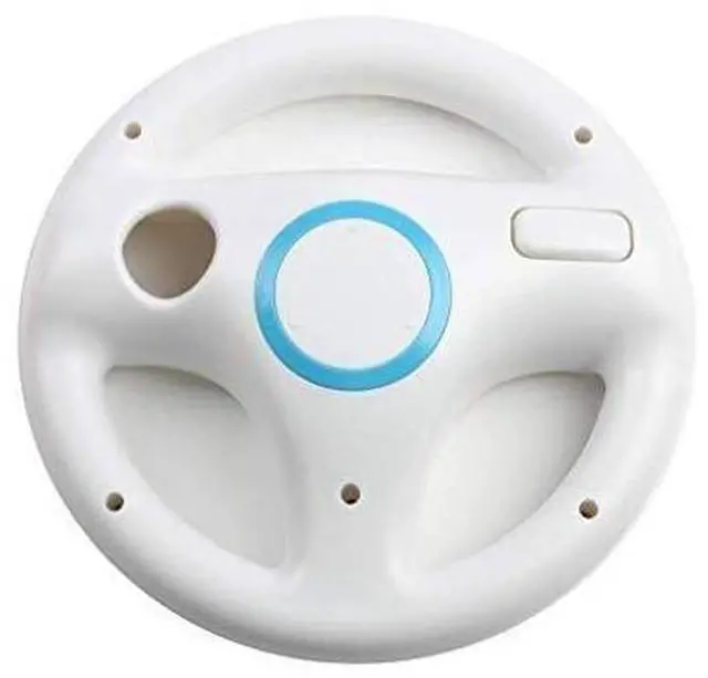 Main image of Mario Kart 8 Steering Wheel Compatible with Nintendo Wii (Original White, 2 Pack), Racing Games Wheels for Wii (U) Remote Controller (6 Colors Available)