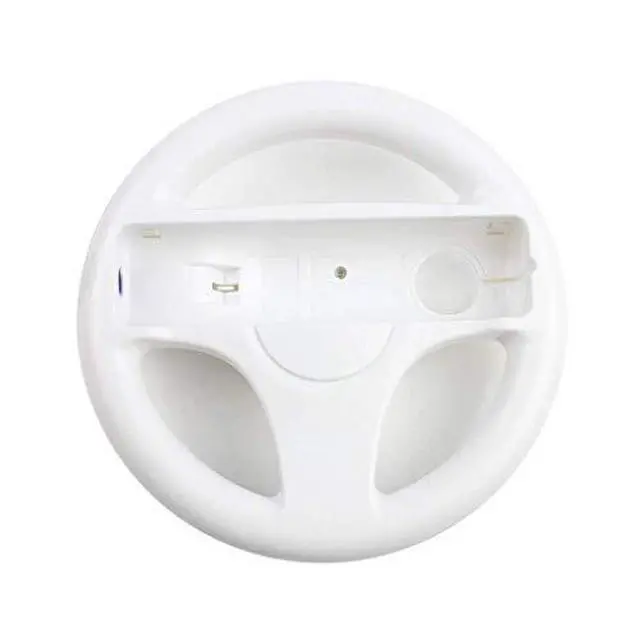 Alt view image 2 of 4 - Mario Kart 8 Steering Wheel Compatible with Nintendo Wii (Original White, 2 Pack), Racing Games Wheels for Wii (U) Remote Controller (6 Colors Available)