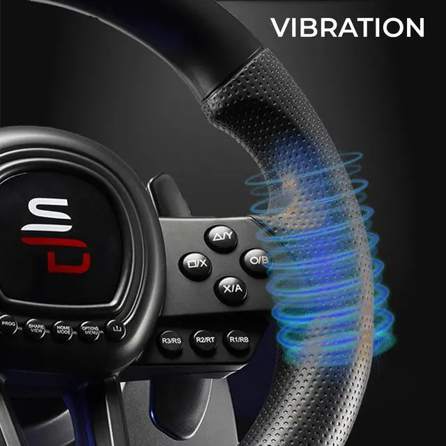 Alt view image 7 of 7 - Superdrive - SV650 Racing steering wheel with pedal and paddle shifters for Xbox Serie X/S, Switch 2, Switch, PS4, Xbox One, PC