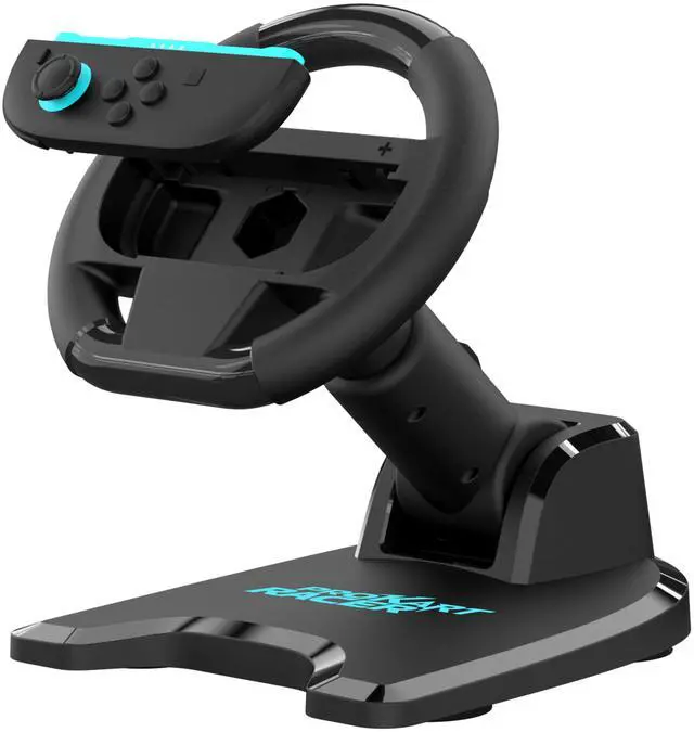 Alt view image 4 of 7 - Steering Wheel for Joy-Con Nintendo Switch and Switch 2 - Folding steering wheel with stand and suction cup holder compatible with Joycon Switch and Switch 2 Black
