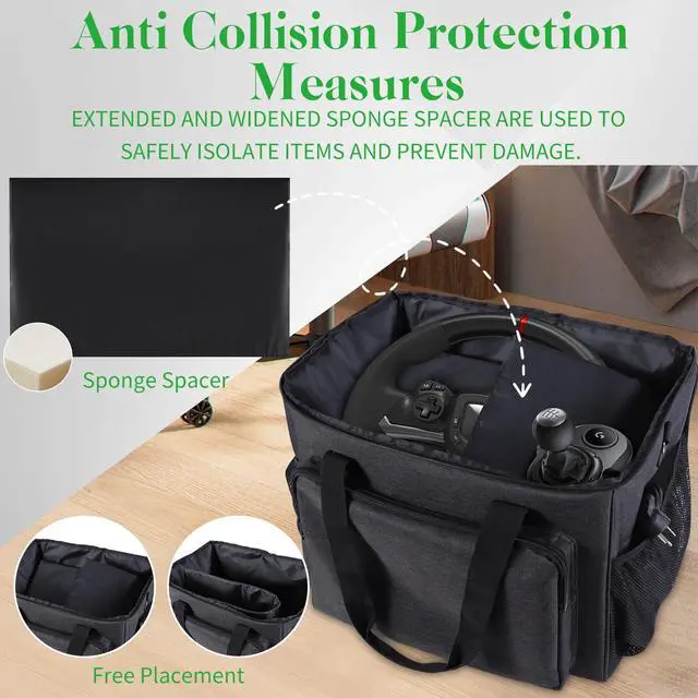Alt view image 3 of 7 - Storage Case for Driving Force Racing Wheel and Floor Pedals