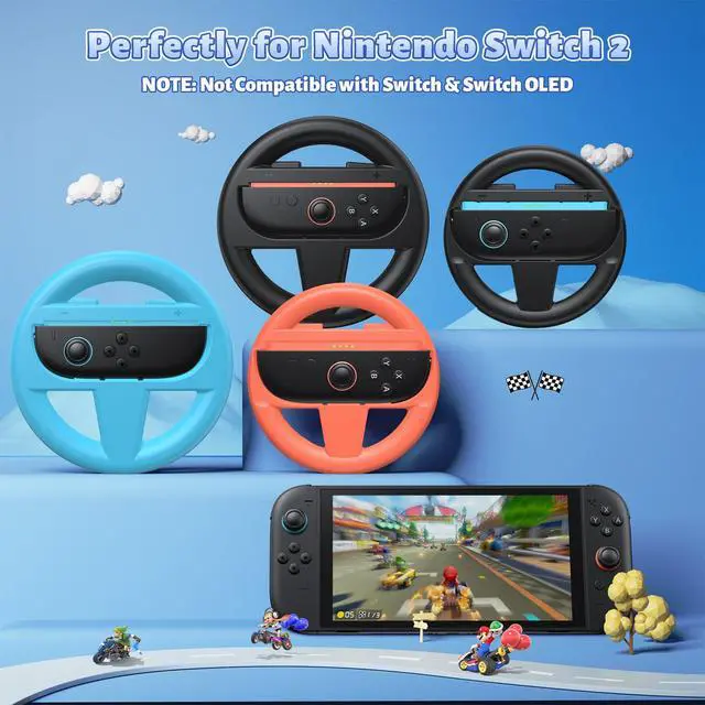 Alt view image 2 of 7 - Switch 2 Steering Wheels for Nintendo Switch 2(2025) for JoyCon 2