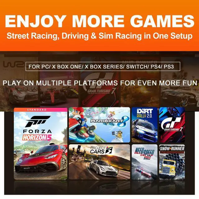 Alt view image 7 of 7 - V3 Pro Gaming Steering Wheel with Pedals