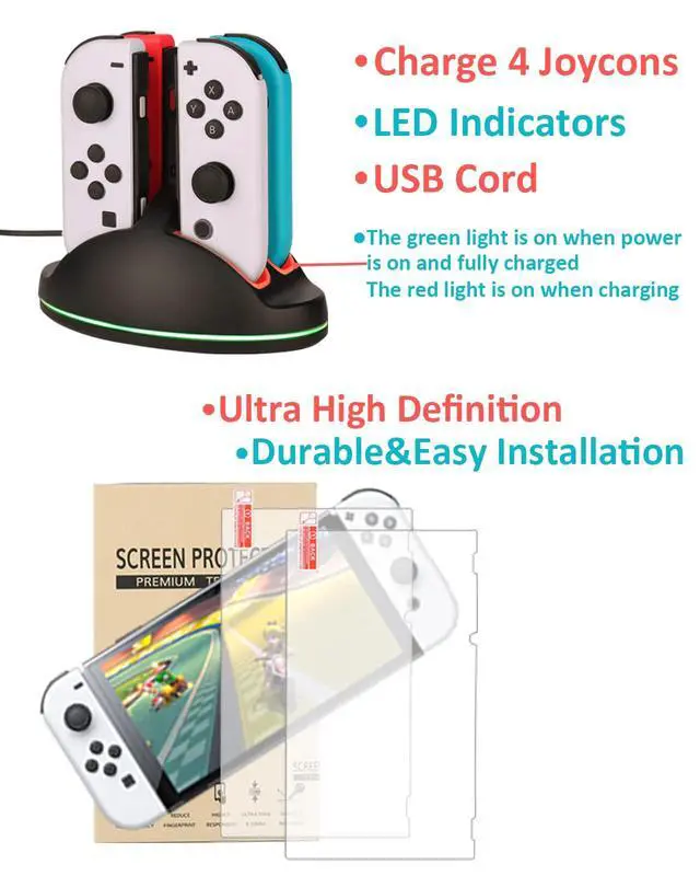 Alt view image 5 of 7 - Switch OLED Accessories,Family Bundle Accessories for Nintendo Switch OLED