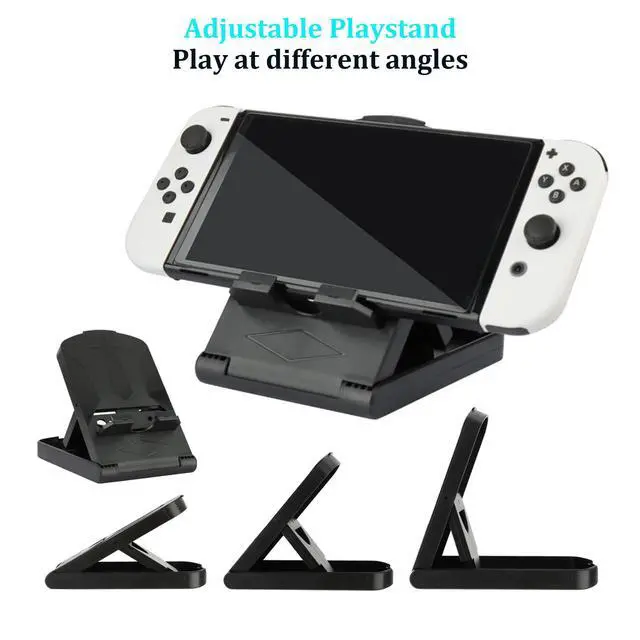 Alt view image 7 of 7 - Accessories Bundle Pack for Nintendo Switch OLED Model(2021), Family Party Kit with Carrying Case, Joy Con Charging Dock, Grips, Covers, Steering Wheels, Mount, Screen Protectors, Caps(23 in 1)