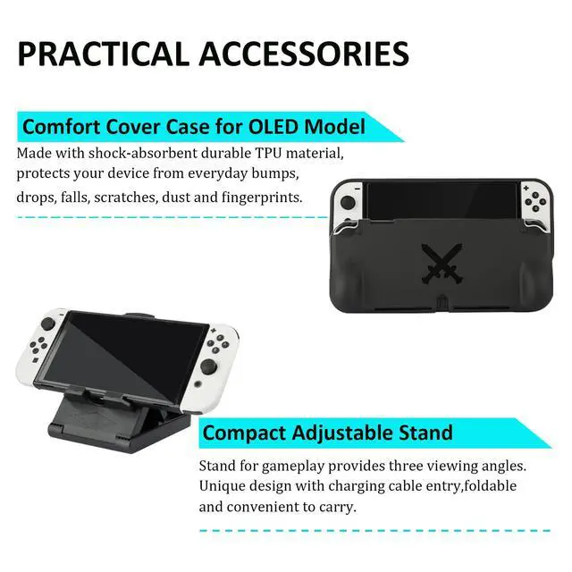 Alt view image 7 of 7 - 23 in 1 Accessories Bundle for Nintendo Switch OLED Model