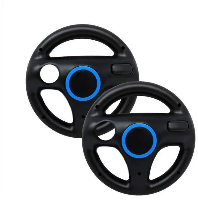 Main image of Mario Kart Racing Wheel for Wii and Wii U 2 Pack - Black