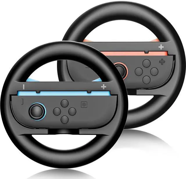 Main image of Steering Wheels for Nintendo Switch 2 (2025) Mario Kart World & 8 Deluxe Racing Games, 2 Pack Racing Game Wheels for NS2 Multiplayer Mode Family Game Night, Switch 2 Accessories for Motion Racing Game
