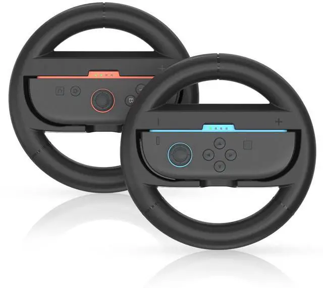 Main image of Switch Steering Wheel for Nintendo Switch 2,Racing Wheel for Switch 2 JoyCon Controller,2 Pack Nintendo Switch Steering Wheel Fit Mario Kart World/Mario Kart 8 Deluxe Switch Accessories Switch2 Wheel