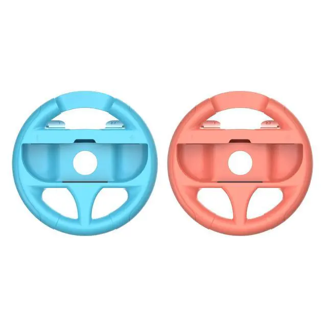 Alt view image 2 of 6 - Pack of 2 Steering wheels for Nintendo Switch and Switch 2 JoyCons - Compatible with Switch and Switch 2 Joy-con - Blue and Red