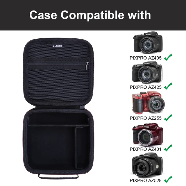 Alt view image 7 of 7 - LTGEM Case for KODAK PIXPRO AZ528/AZ425/AZ405/AZ255/AZ653 Digital Camera | Hard EVA Shell, Water-Resistant, Shock Protection, Scratch-Resistant Interior, Portable Travel Storage Case Only