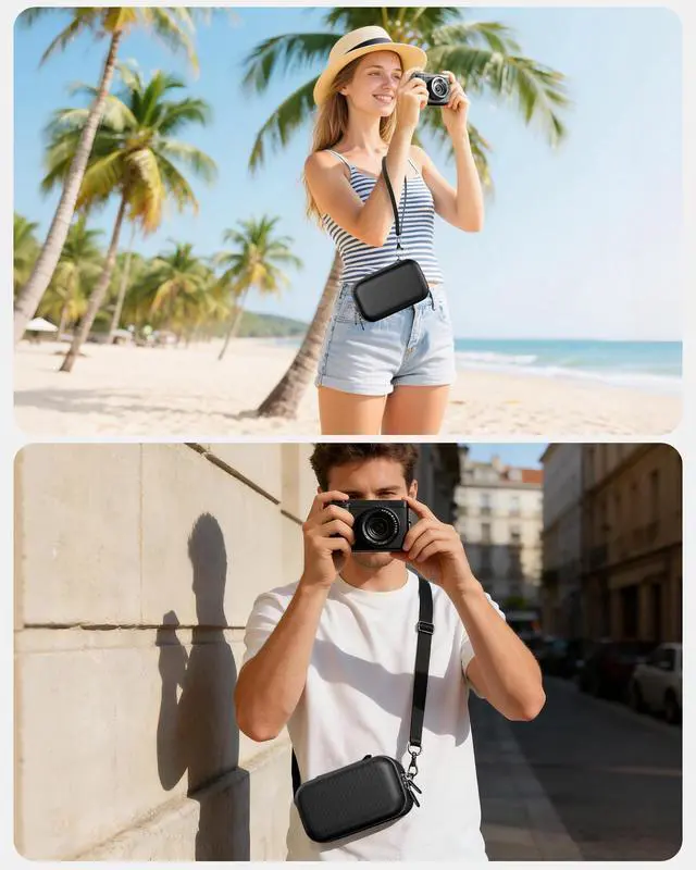 Alt view image 7 of 7 - Hard 4K Digital Camera Case for VJIANGER, JGIPL, Duluvulu -Black