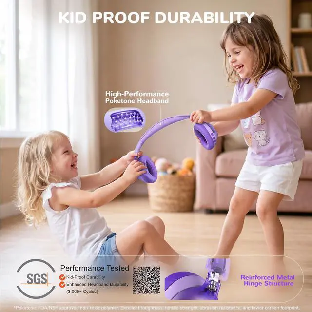 Alt view image 5 of 7 - Q950 Hearing Care Certified Noise Cancelling Headphones for Kids