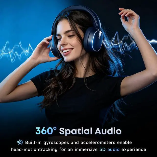Alt view image 5 of 7 - Hybrid Active Noise Cancelling Bluetooth Headphones Wireless Headphones