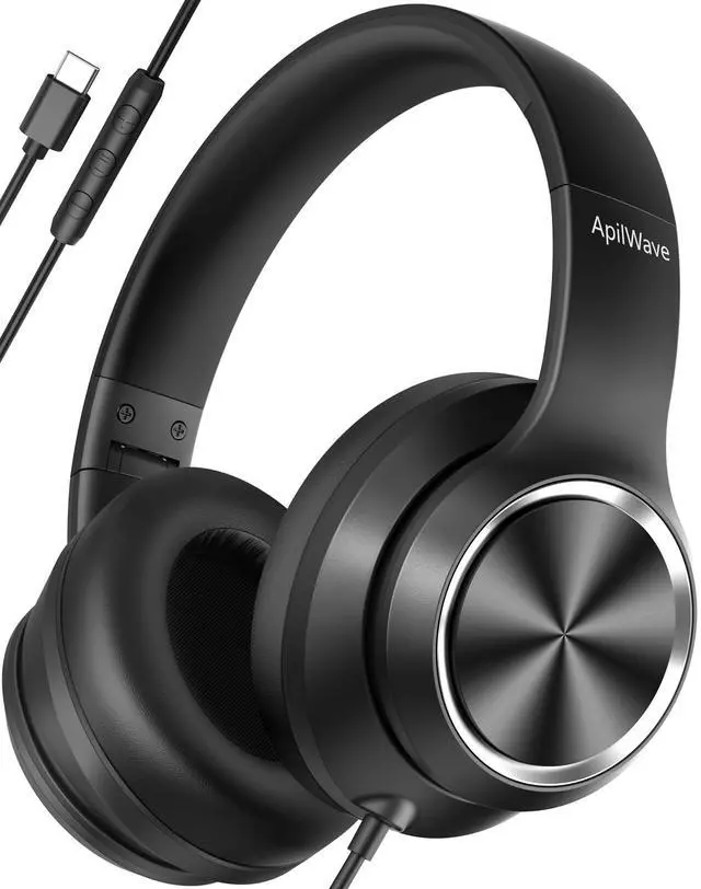Main image of Active Noise Cancelling Headphones, USB C Headphone Wired Over Ear with Mic