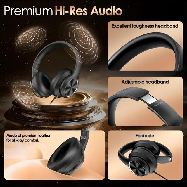 Alt view image 4 of 7 - Active Noise Cancelling Headphones, USB C Headphone Wired Over Ear with Mic