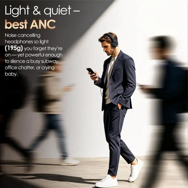 Alt view image 6 of 7 - Active Noise Cancelling Headphones, USB C Headphone Wired Over Ear with Mic