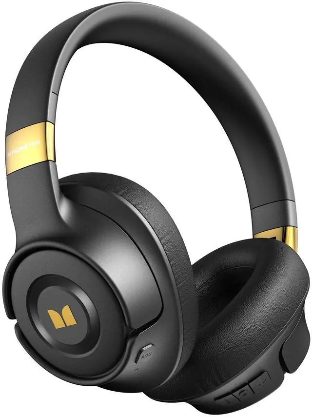 Main image of Active Noise Cancelling Headphones, Wireless Over-Ear Bluetooth, 40H Long ANC Playtime, HiFi Audio, Big Bass, Deep Bass, Built-in Mic, Memory Foam Ear Cups for Home
