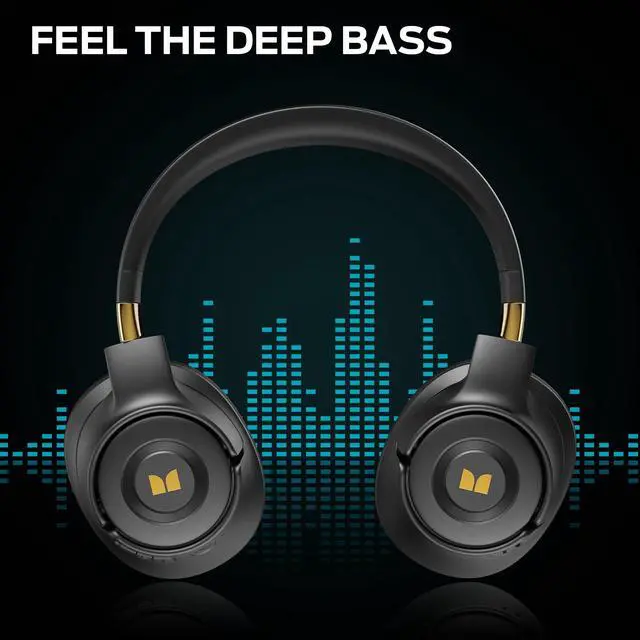 Alt view image 7 of 7 - Active Noise Cancelling Headphones, Wireless Over-Ear Bluetooth, 40H Long ANC Playtime, HiFi Audio, Big Bass, Deep Bass, Built-in Mic, Memory Foam Ear Cups for Home