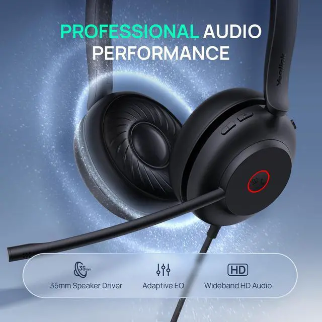Alt view image 4 of 7 - UH35 2nd Gen Wired Headset, USB-C/A,AI Noise Canceling Mic,HD Audio
