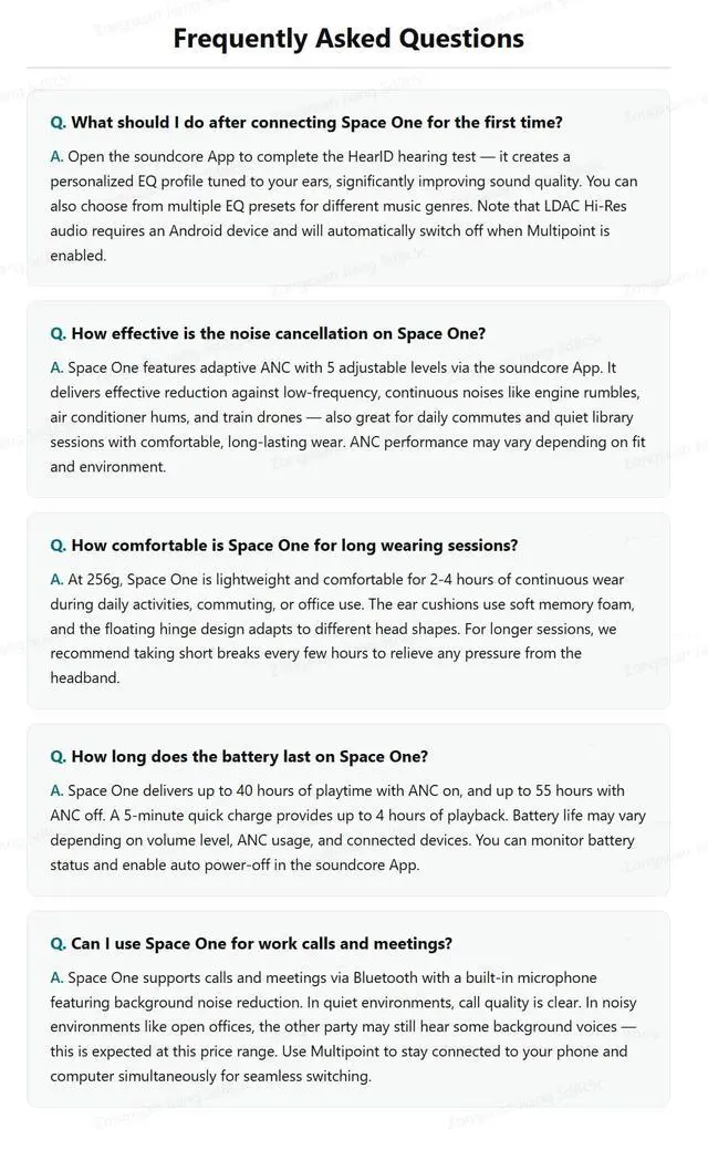 Alt view image 7 of 7 - Anker ANC Over-Ear Headphones