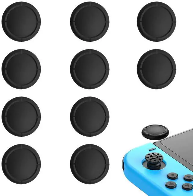 Main image of 10Pcs, Replacement Joystick Covers for Nintendo Switch/Oled/Lite, Black
