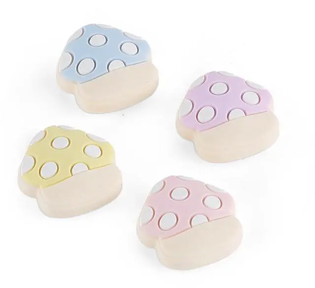 Main image of Thumb Grip Caps Compatible with Nintendo Switch, Cottagecore Mushroom Jostick Caps for Switch Lite/OLED, Silicone Joycon Grips Cover-4PCS Pastel Pink Purple Cozy Gaming Accessories