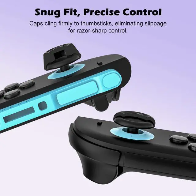Alt view image 4 of 7 - Thumb Grips Set for Nintendo Switch 2/Pro, Anti-Slip Joycon Controller Caps, Ergonomic Design, Enhanced Gaming Grip, Thumb Grip Caps, Switch 2 Joystick Caps, Black, 3 Pairs (6 PCS)