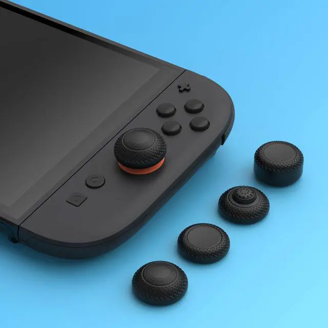 Alt view image 6 of 7 - 8-in-1 Pro Thumb Grips for Nintendo Switch 2 | 4 Heights(5-10mm) Joystick Caps for FPS/RPG | Ergonomic Design Silicone Thumbstick Cover Accessories for Joycon 2, Black (8-Pack)