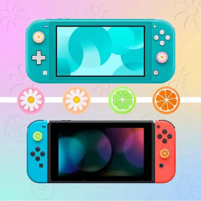 Alt view image 3 of 7 - 16 Pcs Replacement Fruit Lemon and Flower Design Thumb Grip Caps
