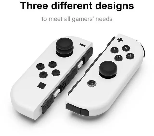 Alt view image 3 of 7 - Skull & Co. Skin, CQC and FPS Thumb Grip Set Joystick Cap Analog Stick Cap for Nintendo Switch Joy-Con Controller - Blue + Neon Yellow, 3 Pairs(6pcs)
