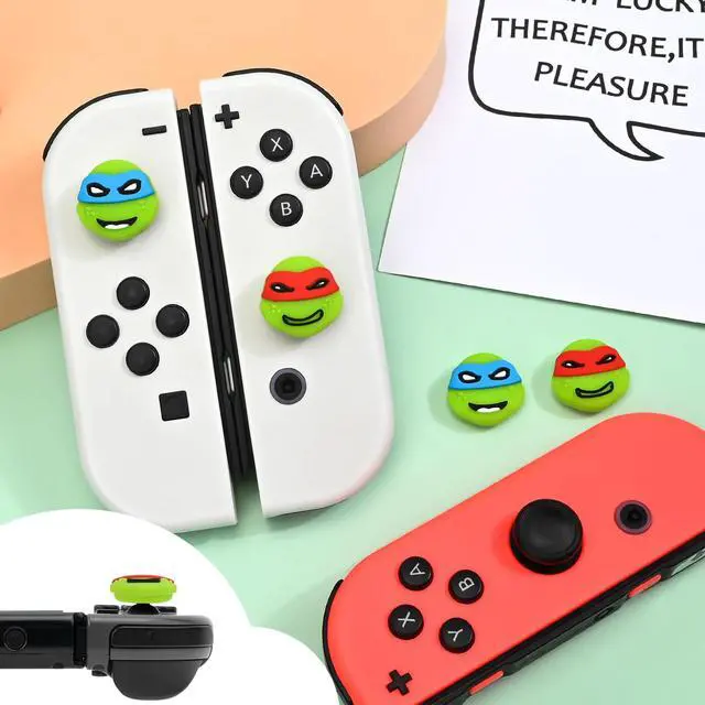 Alt view image 5 of 7 - Thumb Grips Caps Design for Switch Console, Soft Silicone Joycon Analog Controller Protective Anti-Slip Covers 4PCS Turtles Button Joystick Caps - Green Turtles