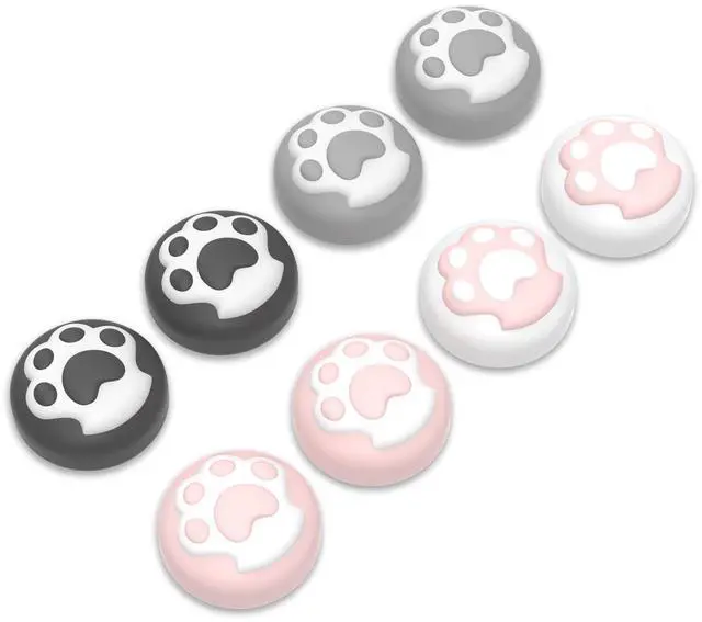 Main image of Thumb Grips for Nintendo Switch 2 | Kawaii Silicone Joystick Caps (8-Pack) - Cute Accessories Analog Stick Covers for Joycon 2 - Cat Paw