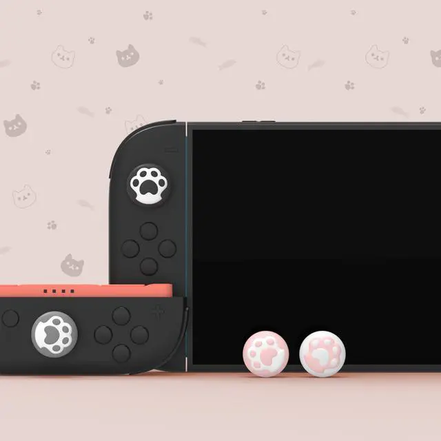 Alt view image 3 of 7 - Thumb Grips for Nintendo Switch 2 | Kawaii Silicone Joystick Caps (8-Pack) - Cute Accessories Analog Stick Covers for Joycon 2 - Cat Paw
