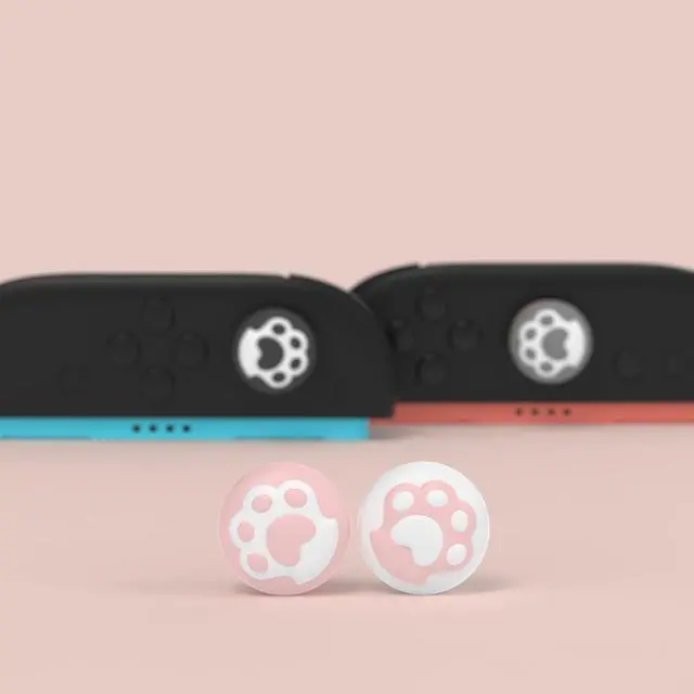Alt view image 4 of 7 - Thumb Grips for Nintendo Switch 2 | Kawaii Silicone Joystick Caps (8-Pack) - Cute Accessories Analog Stick Covers for Joycon 2 - Cat Paw