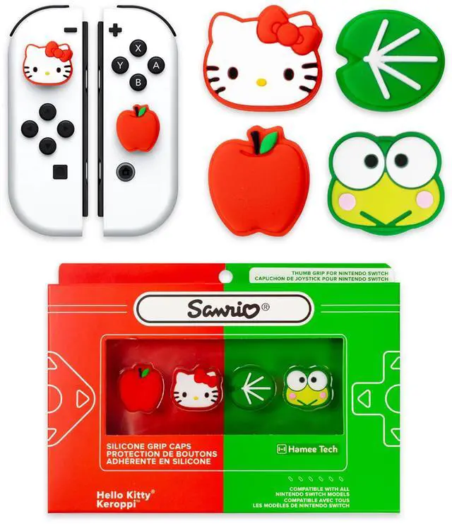 Main image of Hello Kitty & Friends Thumb Grips - Hello Kitty and Keroppi Soft Caps