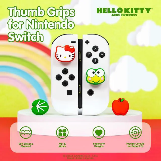 Alt view image 2 of 7 - Hello Kitty & Friends Thumb Grips - Hello Kitty and Keroppi Soft Caps